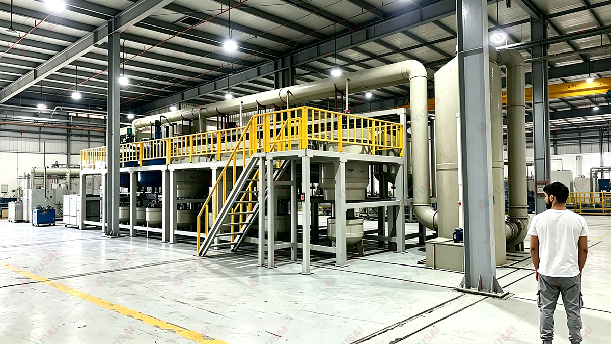 E-waste recycling and precious metals refining plant
